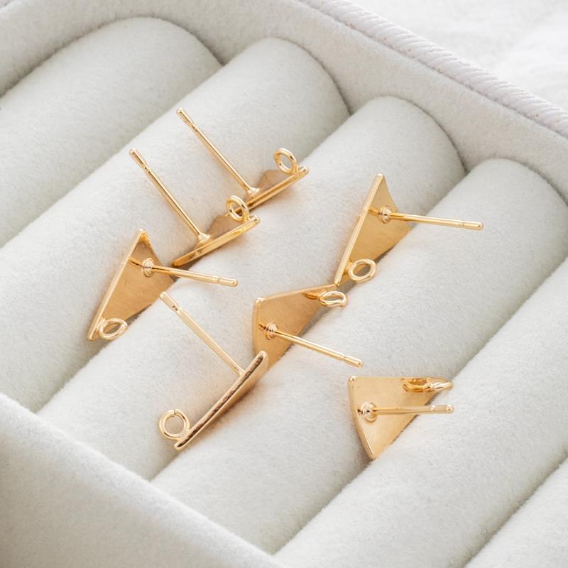 Gold Color Protection 8 12mm Triangle Earrings With Rings - 𝓢𝓱𝓸𝓹𝓵𝓮𝓬𝔂