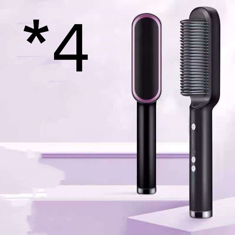 New 2 In 1 Hair Straightener Hot Comb Negative Ion Curling Tong Dual-purpose Electric Hair Brush - 𝓢𝓱𝓸𝓹𝓵𝓮𝓬𝔂