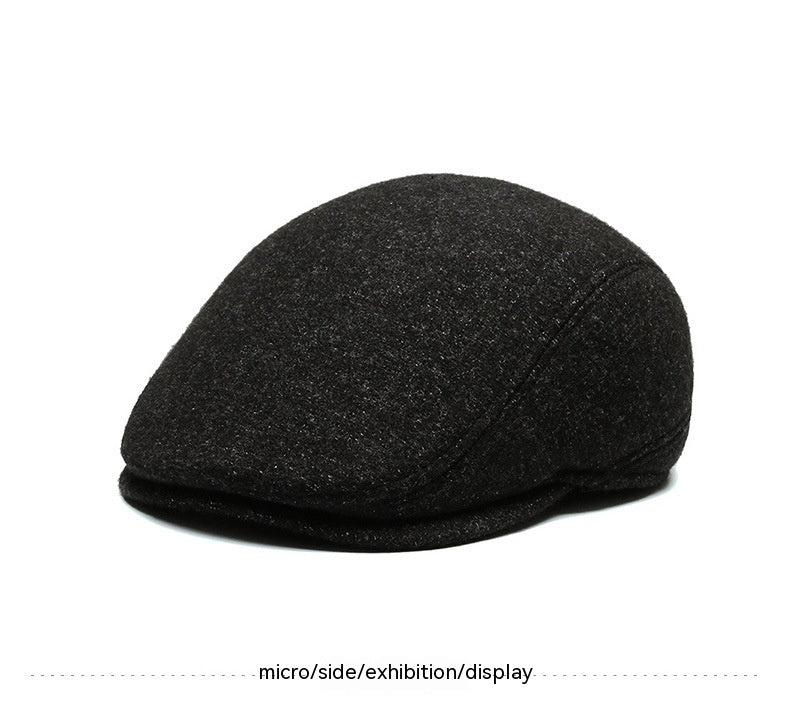 Outdoor Cycling Warm Short Brim Beret Middle-aged And Elderly Men Ear Protection Advance Hats - 𝓢𝓱𝓸𝓹𝓵𝓮𝓬𝔂