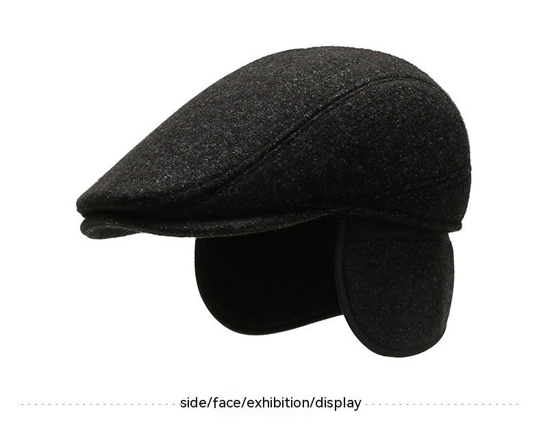 Outdoor Cycling Warm Short Brim Beret Middle-aged And Elderly Men Ear Protection Advance Hats - 𝓢𝓱𝓸𝓹𝓵𝓮𝓬𝔂