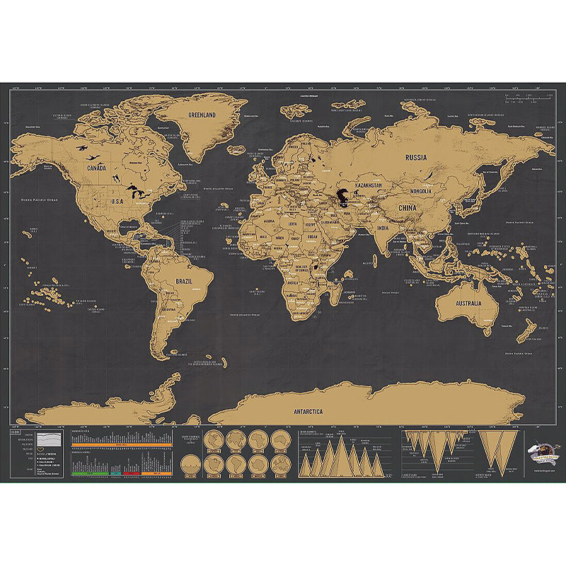 Personalized Black Scratch Off Art World Map Poster Decor Large Deluxe Poster Edition Travel - 𝓢𝓱𝓸𝓹𝓵𝓮𝓬𝔂