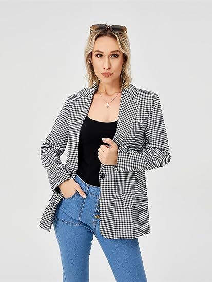 Womens Casual Blazer Jacket  Long Sleeve Work 0ffice Blazer Lapel  Jacket - 𝓢𝓱𝓸𝓹𝓵𝓮𝓬𝔂