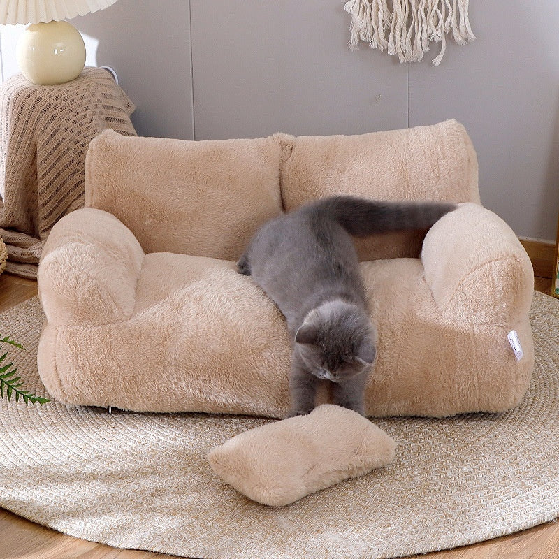 Luxury Cat Bed Sofa Winter Warm Cat Nest Pet Bed For Small Medium Dogs Cats Comfortable Plush Puppy Bed Pet Supplies - 𝓢𝓱𝓸𝓹𝓵𝓮𝓬𝔂
