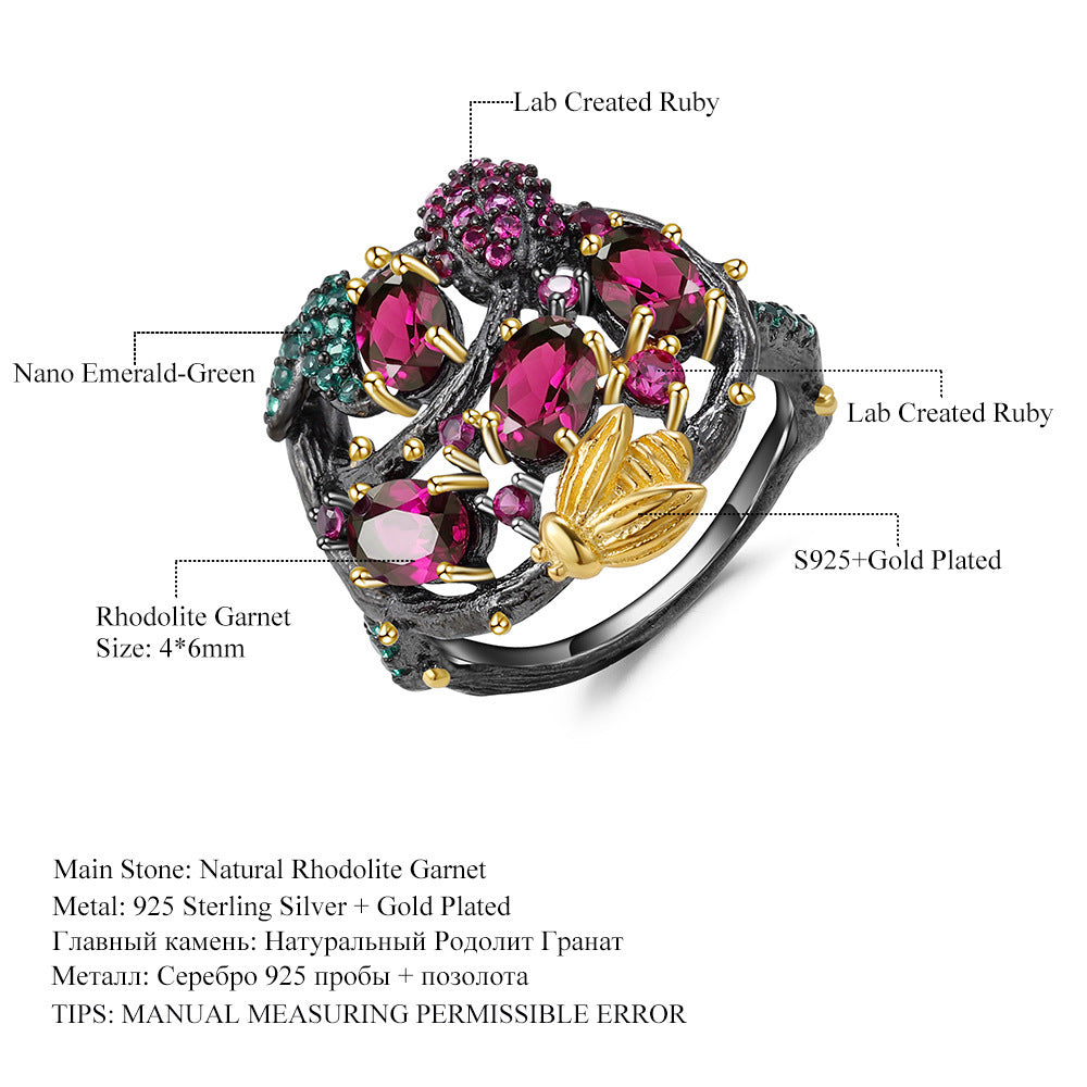 Secret Garden Designer Model Gemstone Ring - 𝓢𝓱𝓸𝓹𝓵𝓮𝓬𝔂