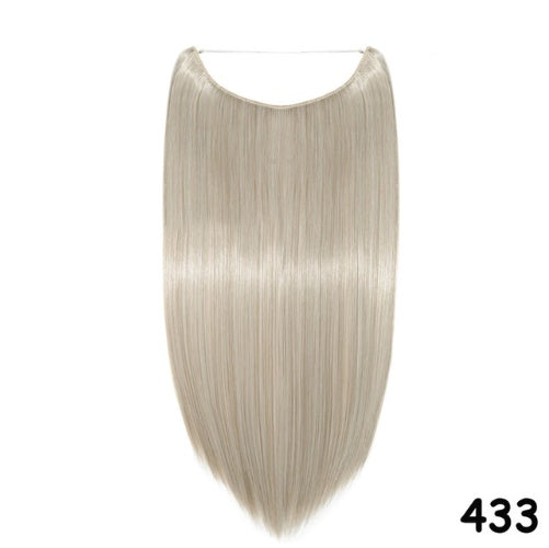 S-noilite 20 inches Invisible Wire No Clips in Hair Extensions Secret Fish Line Hairpieces Silky Straight Synthetic - 𝓢𝓱𝓸𝓹𝓵𝓮𝓬𝔂