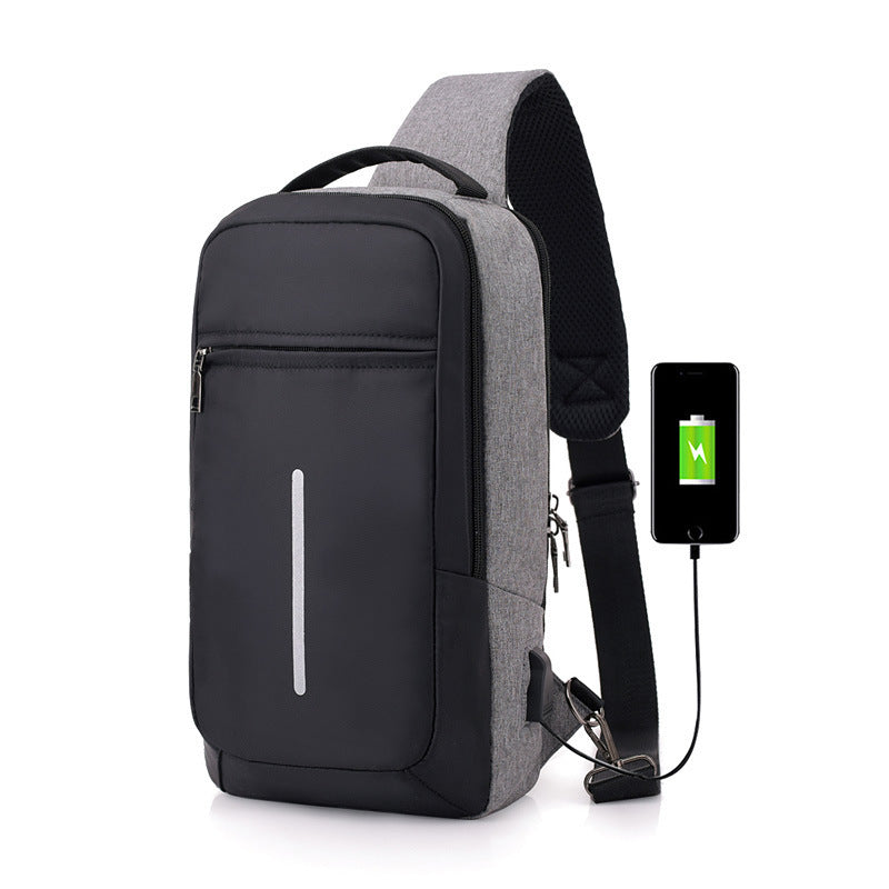 Anti-theft USB charging chest bag with you - 𝓢𝓱𝓸𝓹𝓵𝓮𝓬𝔂