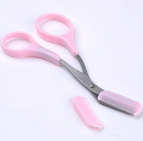 Beauty tools eyebrow scissors with eyebrow comb - 𝓢𝓱𝓸𝓹𝓵𝓮𝓬𝔂