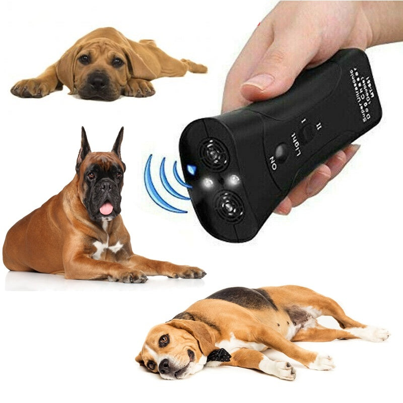 3-in-1 Anti Barking Dog Training Device Ultrasonic Dog Training Repeller  LED Flashlight - 𝓢𝓱𝓸𝓹𝓵𝓮𝓬𝔂