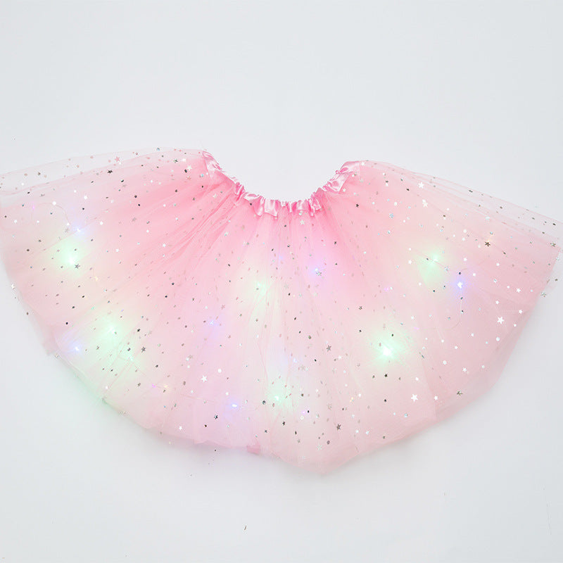 Magical & Luminous  LED Princess Halloween Tutu Skirt Sequins Shiny Skirt - 𝓢𝓱𝓸𝓹𝓵𝓮𝓬𝔂