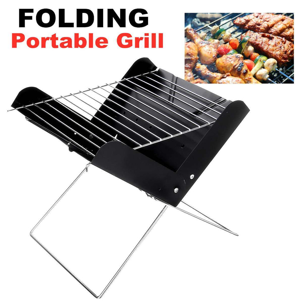 BBQ Grill Folding Stainless Steel Portable Small Barbecue Grill Tool BBQ Outdoor Camping Charcoal Furnace BBQ Grills Accessories - 𝓢𝓱𝓸𝓹𝓵𝓮𝓬𝔂