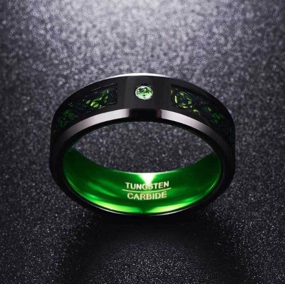 Celtic Dragon Tungsten Carbide Rings - 𝓢𝓱𝓸𝓹𝓵𝓮𝓬𝔂