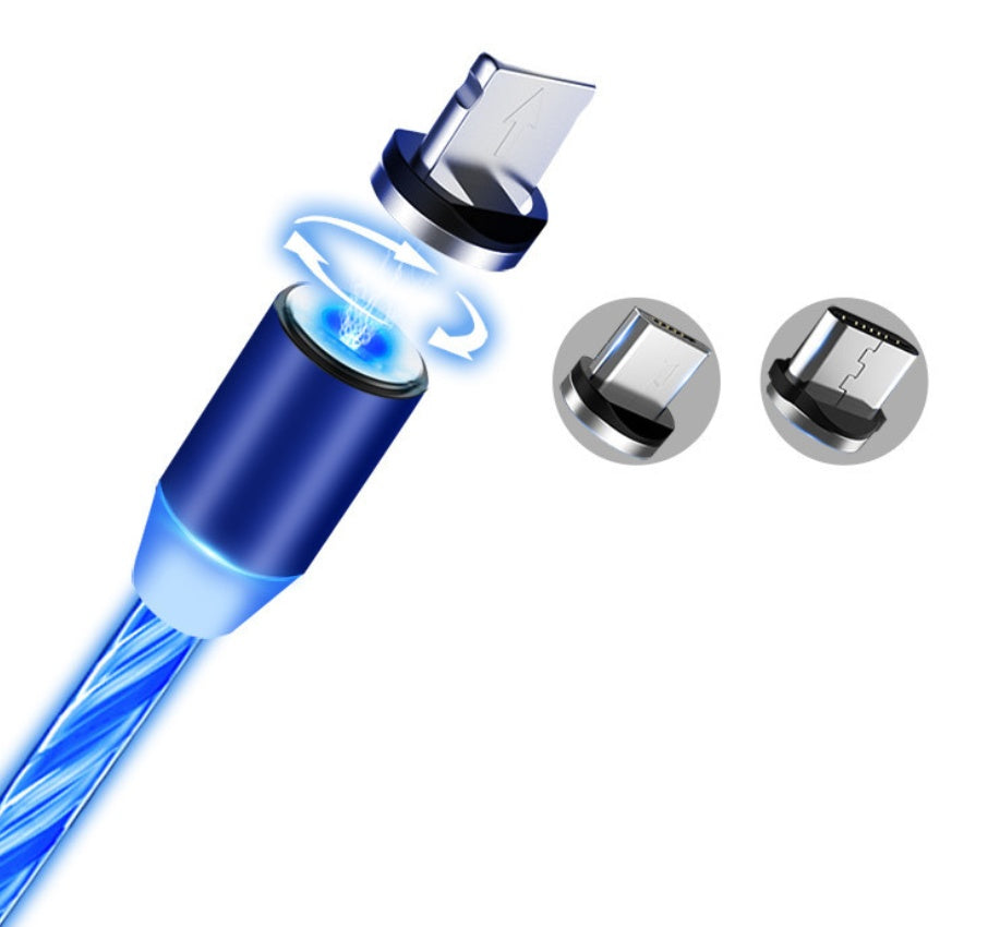 Compatible with Apple, Flowing Ligh Magnetic Streamer Data Line Cable for Iphone Android Typec - 𝓢𝓱𝓸𝓹𝓵𝓮𝓬𝔂