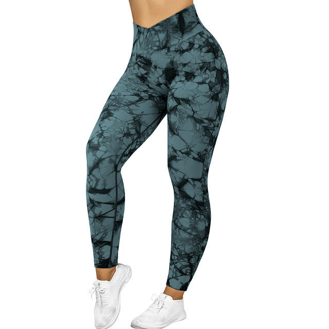 Seamless Tie Dye Leggings Women Yoga Pants Push Up Sport Fitness Running Gym Leggings - 𝓢𝓱𝓸𝓹𝓵𝓮𝓬𝔂