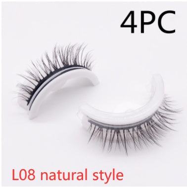 Reusable 3D Mink Lashes Natural False Eyelashes Self Adhesive Fake Glue Free Makeup Eyelash Extension Silk - 𝓢𝓱𝓸𝓹𝓵𝓮𝓬𝔂