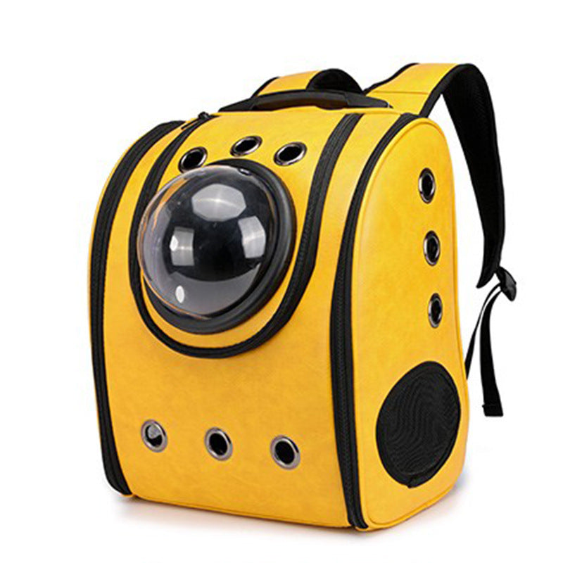 Leather pet carry backpack capsule - 𝓢𝓱𝓸𝓹𝓵𝓮𝓬𝔂