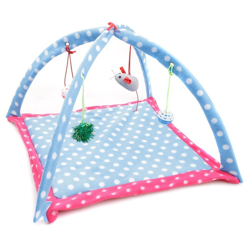 Cartoon Cat Play Tent Multifunctional Cat Hammocks Kitten Sleep Bed Foldable Cat Mat with Balls Cat Play House Toy - 𝓢𝓱𝓸𝓹𝓵𝓮𝓬𝔂