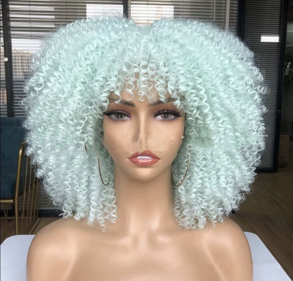 Small Curly Hair Rose Mesh Synthetic Headgear - 𝓢𝓱𝓸𝓹𝓵𝓮𝓬𝔂