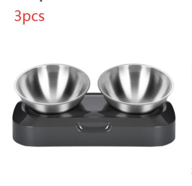 Pet Stainless Steel Bowl Pet Double Night - 𝓢𝓱𝓸𝓹𝓵𝓮𝓬𝔂