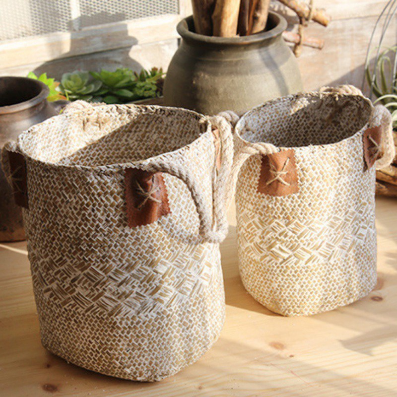 Hand woven basket flower basket basket rattan - 𝓢𝓱𝓸𝓹𝓵𝓮𝓬𝔂
