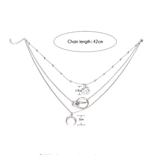 Fashionable Multilayer Boho Moon Map Necklace - 𝓢𝓱𝓸𝓹𝓵𝓮𝓬𝔂