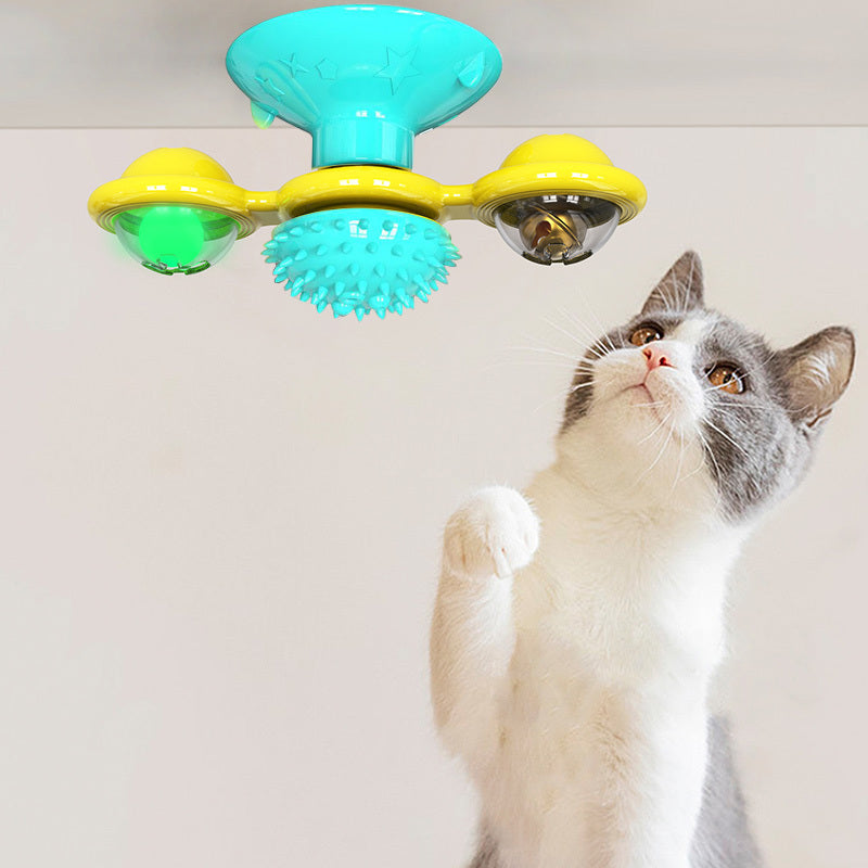 Cat Rotating Windmill Multi-Function Toys Itch Scratching Device Teeth Shining Toy - 𝓢𝓱𝓸𝓹𝓵𝓮𝓬𝔂