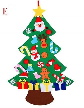 DIY Felt Christmas Tree New Year Toddler Kids Handmade Gift Toys Door Wall Hanging Ornaments Holiday Party Home Decor Set - 𝓢𝓱𝓸𝓹𝓵𝓮𝓬𝔂