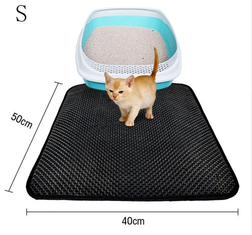 Double Layer Litter Cat Bed Pads Pet Cat Litter Mat Trapping Pets Litter Box Mat Pet Product Bed For Cats House Clean Mat - 𝓢𝓱𝓸𝓹𝓵𝓮𝓬𝔂