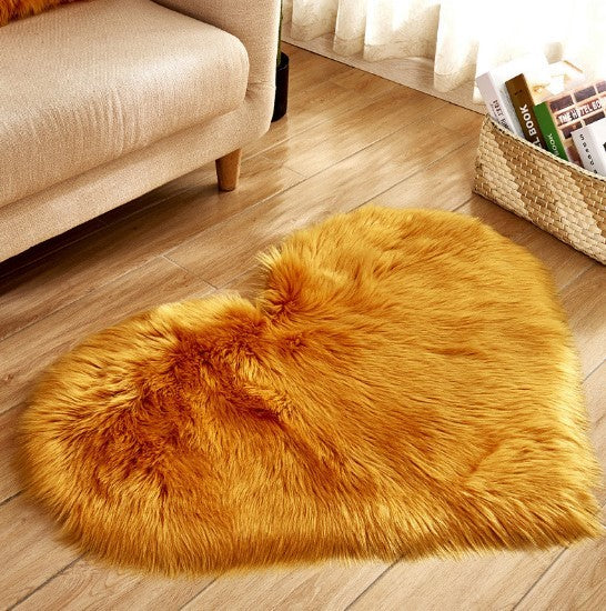 Plush Heart Shaped Carpet Non-Slip Mat Fluffy Rug Floor Mat Blanket Sofa Cushion Foot Pad Carpets For Living Room Home Decor - 𝓢𝓱𝓸𝓹𝓵𝓮𝓬𝔂