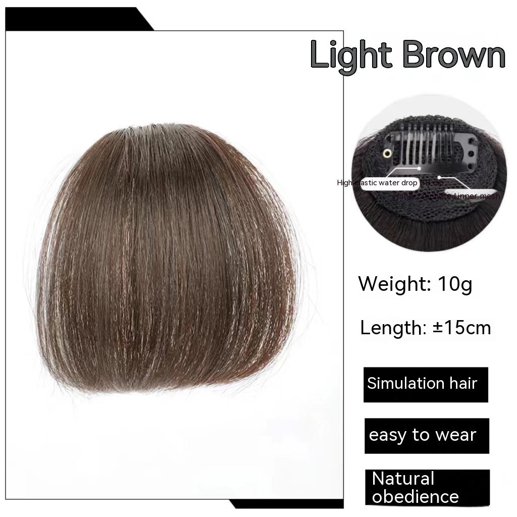 Natural Forehead Artificial Hair Straight Bangs Wig Set Seamless Invisible Wig Set - 𝓢𝓱𝓸𝓹𝓵𝓮𝓬𝔂