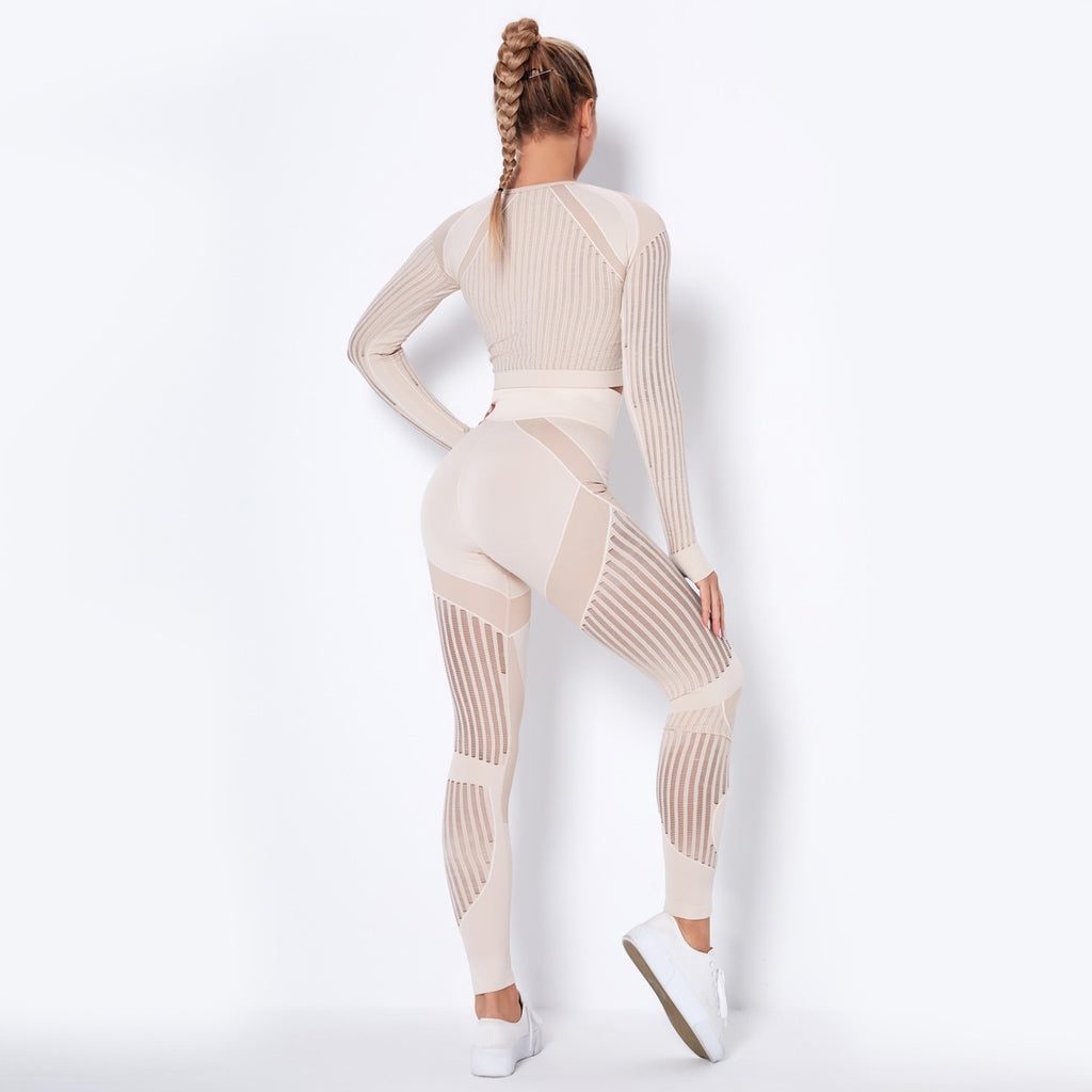 Seamless Knitted Absorbent Yoga Long-Sleeved Suit Yoga Wearsuit - 𝓢𝓱𝓸𝓹𝓵𝓮𝓬𝔂