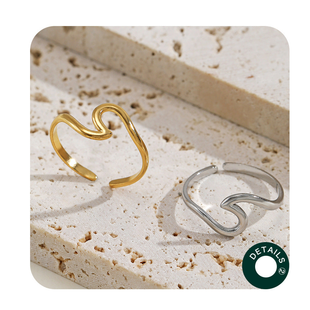 A Niche Design 304 Stainless Steel Hydraulic Ring For Women