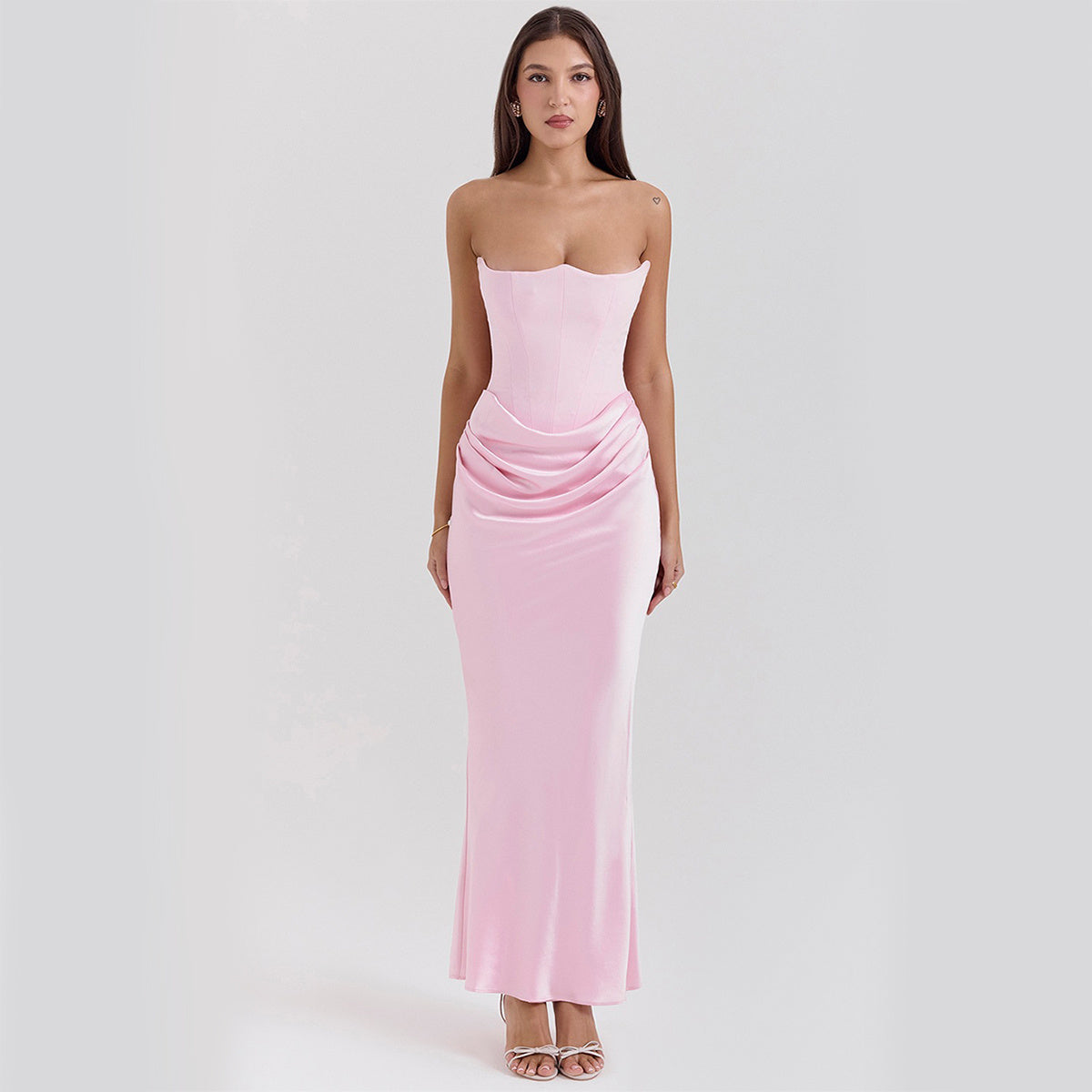Slim Tube Top Long Dress Sexy Fashion Bandeau Backless Party Evening Dresses For Women Clothing - 𝓢𝓱𝓸𝓹𝓵𝓮𝓬𝔂