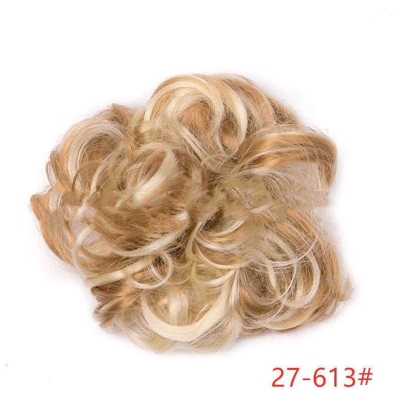 Europe, Japan, and South Korea popular hair bun fluffy natural drawstring curly hair ball head hair ring hair set female hair accessories chemical fiber hair - 𝓢𝓱𝓸𝓹𝓵𝓮𝓬𝔂
