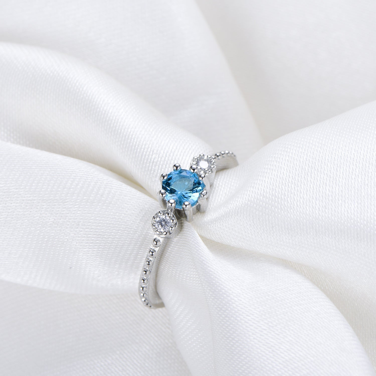 ROMAD Ocean Blue Rhinestone Rings Women Size 105 Gold Silver Finger Rings for Wedding Engagement Simple Bohemian Rings - 𝓢𝓱𝓸𝓹𝓵𝓮𝓬𝔂