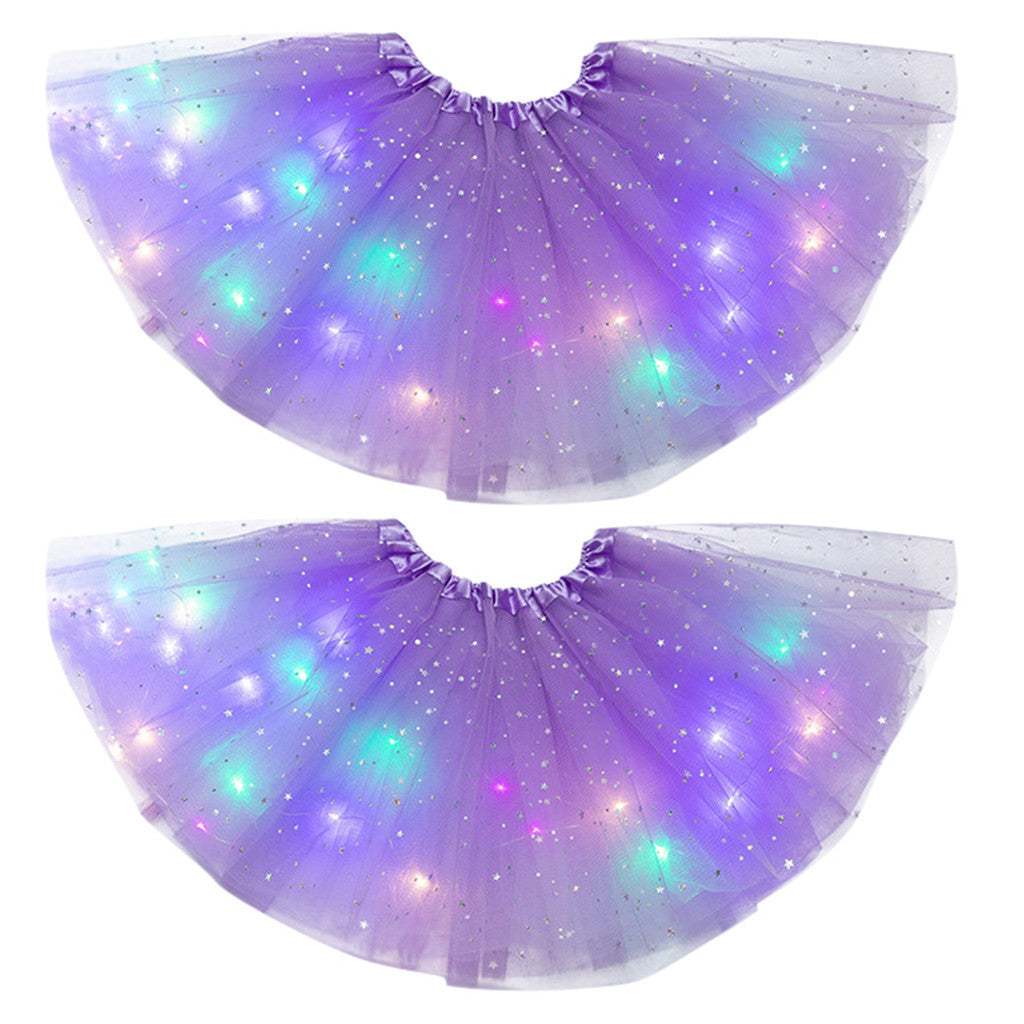 Magical & Luminous  LED Princess Halloween Tutu Skirt Sequins Shiny Skirt - 𝓢𝓱𝓸𝓹𝓵𝓮𝓬𝔂