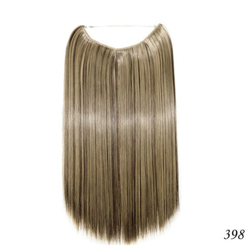 S-noilite 20 inches Invisible Wire No Clips in Hair Extensions Secret Fish Line Hairpieces Silky Straight Synthetic - 𝓢𝓱𝓸𝓹𝓵𝓮𝓬𝔂