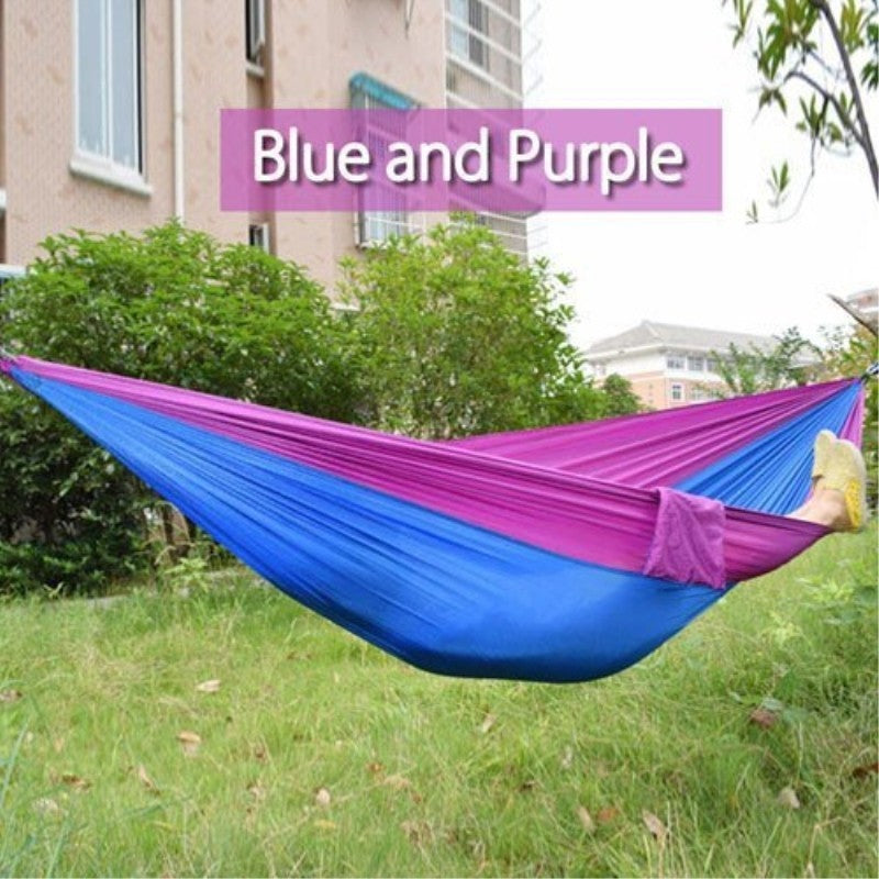 Backpacking Hammock - Portable Nylon Parachute Outdoor Double Hammock - 𝓢𝓱𝓸𝓹𝓵𝓮𝓬𝔂