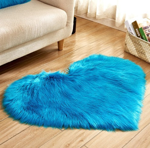 Plush Heart Shaped Carpet Non-Slip Mat Fluffy Rug Floor Mat Blanket Sofa Cushion Foot Pad Carpets For Living Room Home Decor - 𝓢𝓱𝓸𝓹𝓵𝓮𝓬𝔂
