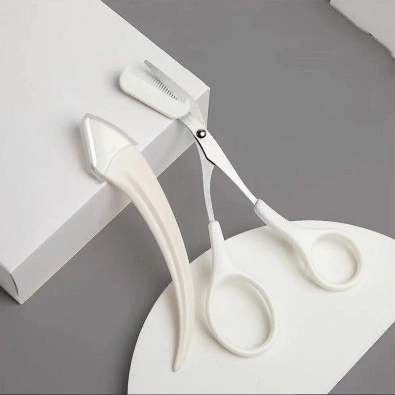 Eyebrow Trimming Knife With Comb Curved Moon Small Beauty Supplies Gadgets - 𝓢𝓱𝓸𝓹𝓵𝓮𝓬𝔂