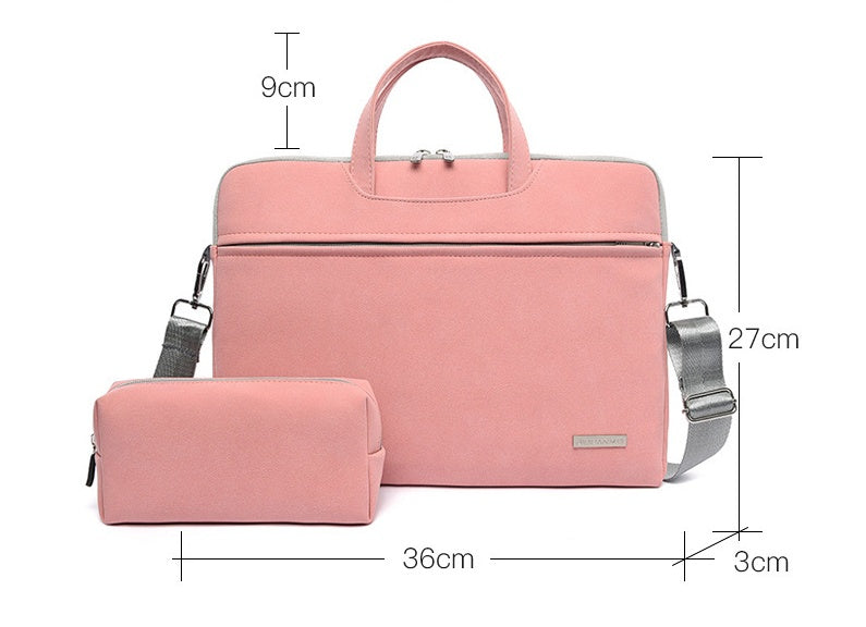 PU Leather Women Laptop Bag Notebook Carrying Case Briefcase For Macbook Air 13.3 14 15.6 Inch Men Handbags Shoulder Mouse Bag - 𝓢𝓱𝓸𝓹𝓵𝓮𝓬𝔂