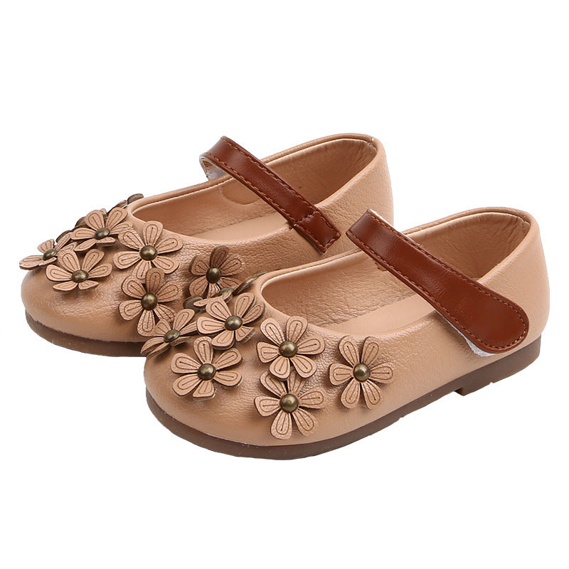 Girls' Small Leather Shoes, Female Babies, Flower Single Shoes, Soft Soles, Little Girls - 𝓢𝓱𝓸𝓹𝓵𝓮𝓬𝔂