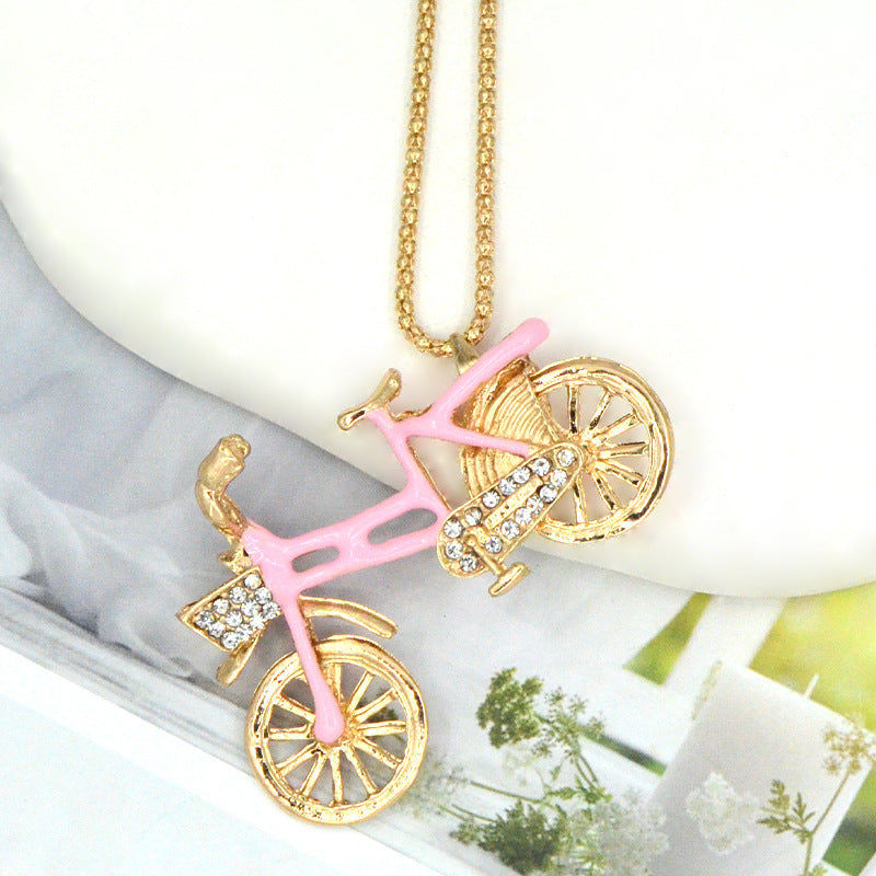 Oil Dripping Bicycle Crystal Sweater Chain Fashion - 𝓢𝓱𝓸𝓹𝓵𝓮𝓬𝔂