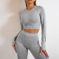 Seamless Yoga Pants Sports Gym Fitness Leggings Or Long Sleeve Tops Outfits Butt Lifting Slim Workout Sportswear Clothing - 𝓢𝓱𝓸𝓹𝓵𝓮𝓬𝔂