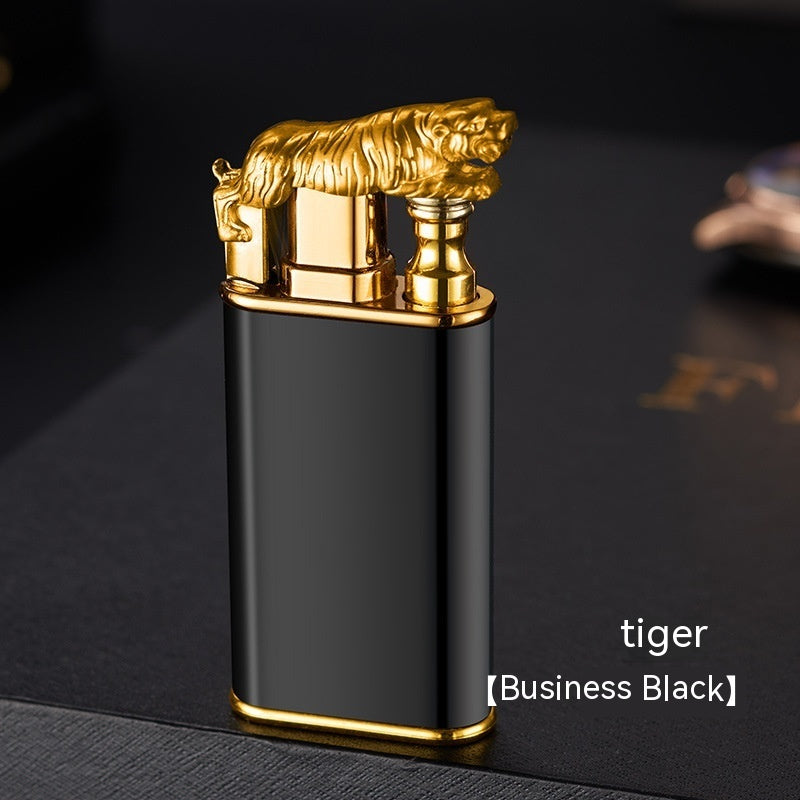Creative Blue Flame Lighter Dolphin Dragon Tiger Double Fire Metal Winproof Lighter Inflatable Lighter - 𝓢𝓱𝓸𝓹𝓵𝓮𝓬𝔂