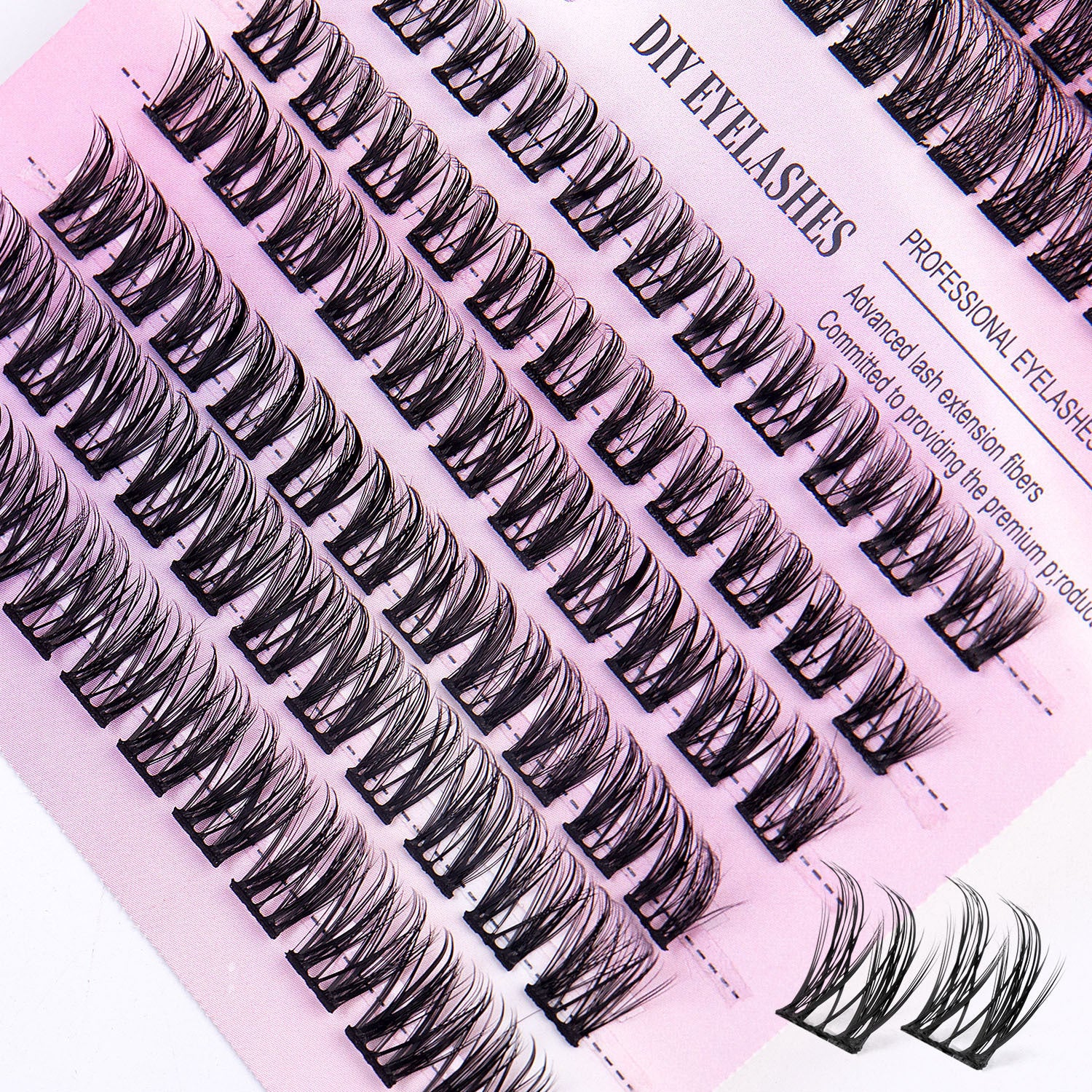 12 Rows Of 150 Segmented Lashes In Clusters