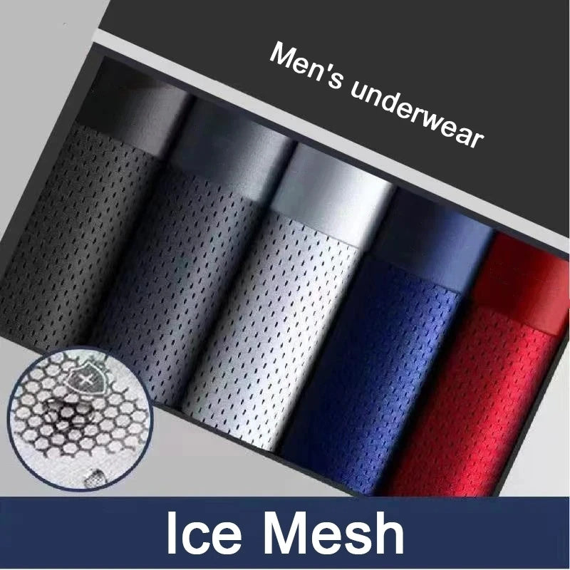 Men's Breathable Mesh Ice Thin Summer Boxer Shorts - 𝓢𝓱𝓸𝓹𝓵𝓮𝓬𝔂