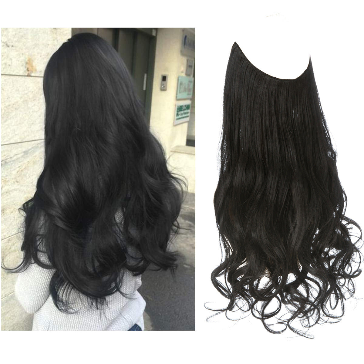Wig Female Extension Chemical Fiber Long Curly Hair Matte High-temperature Fiber Fishing Thread Wig Set - 𝓢𝓱𝓸𝓹𝓵𝓮𝓬𝔂