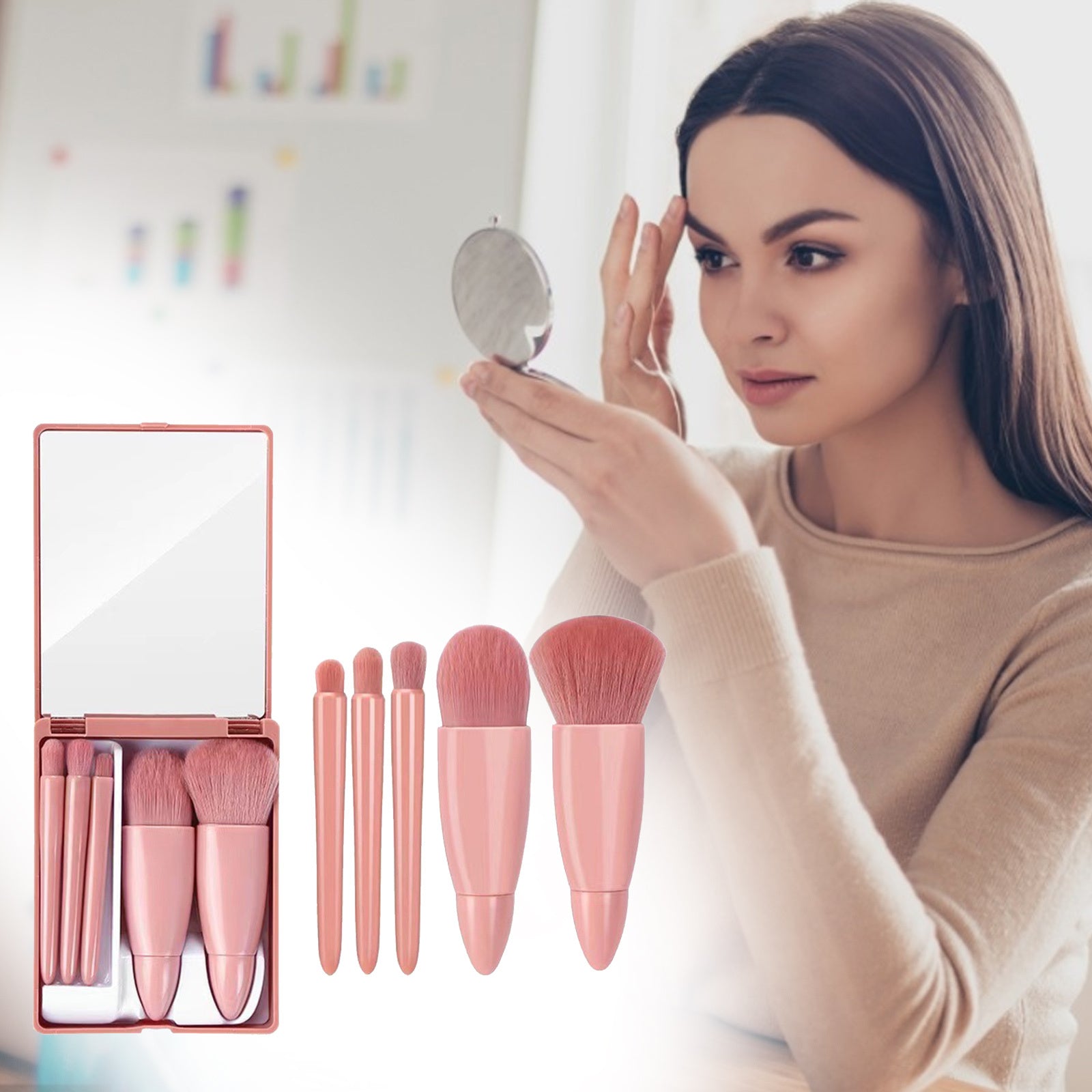 5Pcs Makeup Brushes Tool Set Cosmetic Powder Eye Shadow Foundation Blush Blending Make Up Brush - 𝓢𝓱𝓸𝓹𝓵𝓮𝓬𝔂