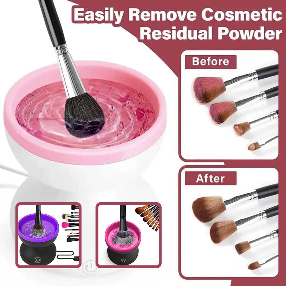 Electric Makeup Brush Cleaner Machine Portable Automatic USB Cosmetic Brush Cleaner Tools For All Size Beauty Makeup Brushes Set - 𝓢𝓱𝓸𝓹𝓵𝓮𝓬𝔂