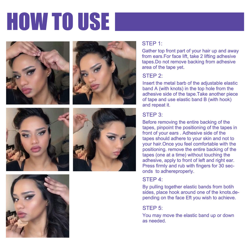 Facial Invisible Lifting Patch Shaping And Firming The Face